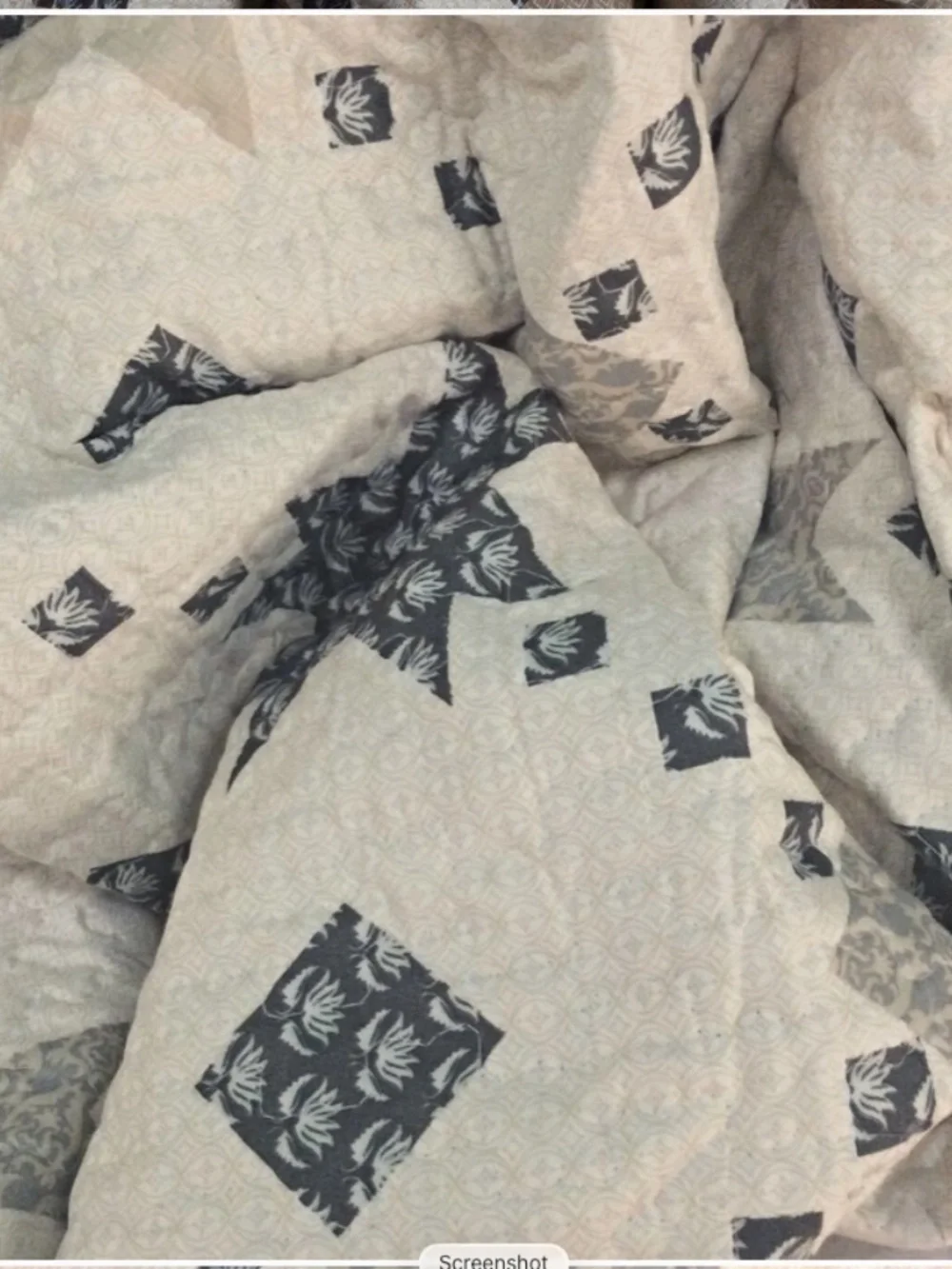 Primitive Star Printed Queen Quilted Bed Set Cottage Farmhouse Rustic Country